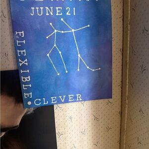 Blue Gemini Constellation Art Print